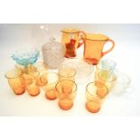 A lemonade set and other glass