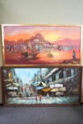 Two Hong Kong oil paintings