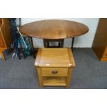 A barley twist table and a side table