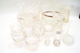 A collection of glass,