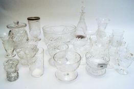 A collection of glass,