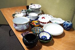 Collection of ceramics including plates