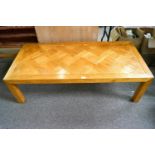 An oak coffee table