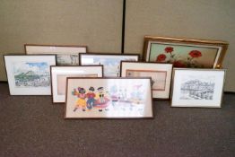 A group of paintings and framed works