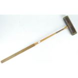 A Slazenger brass bound croquet mallet,