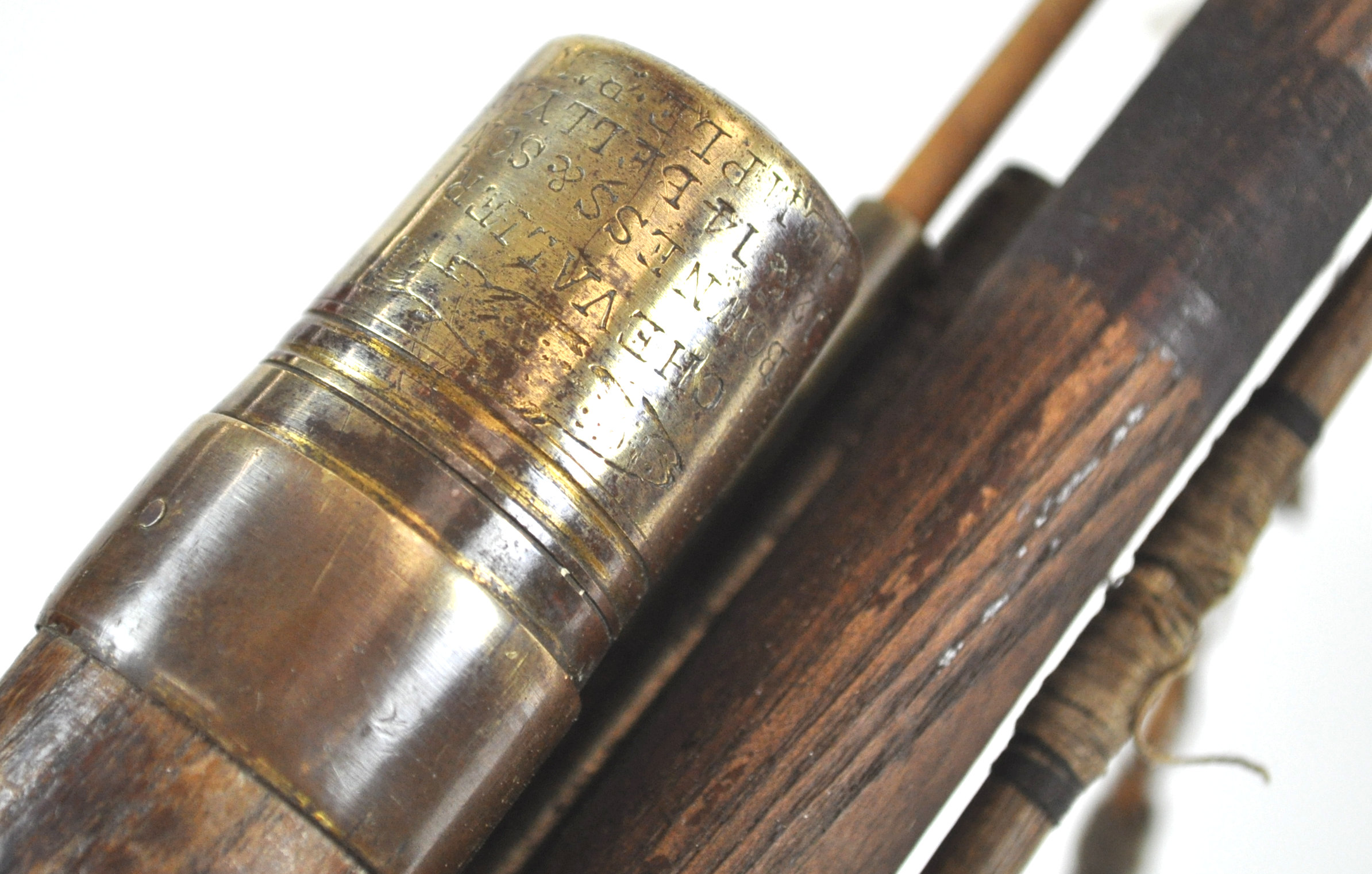 A group of four antique fishing rods, - Image 4 of 4