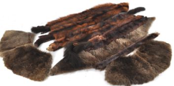 A group of mink pelts and other pelts