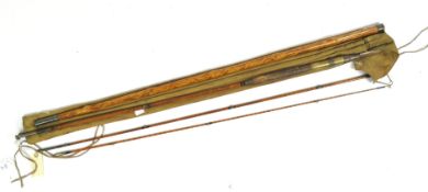 A Cole and Son (Portsmouth) early three piece cane trout rod with spare tip,