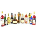 A mixed lot of alcohol, to include two bottles of St Germain 70cl and 50cl,