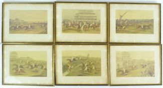 After Charles Hunt, Racing scenes, coloured prints,a pair,