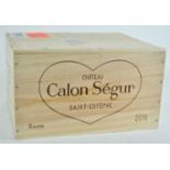 Calon Segur 2016 St Estephe, six bottles,