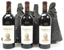 Six bottles of KWV The Perold Tributum extremely Rear wine.