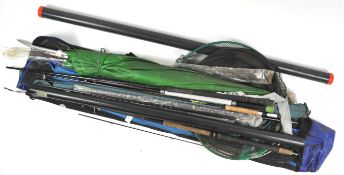 A Shimano rod bag with coarse rods,