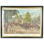 Victorian school, The Meet of the Four in Hand Club, chromolithograph,