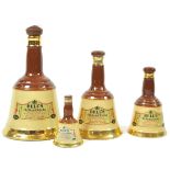 A Wade Bells whisky decanter 75.7cl, with three other sizes 37.8cl, 18.