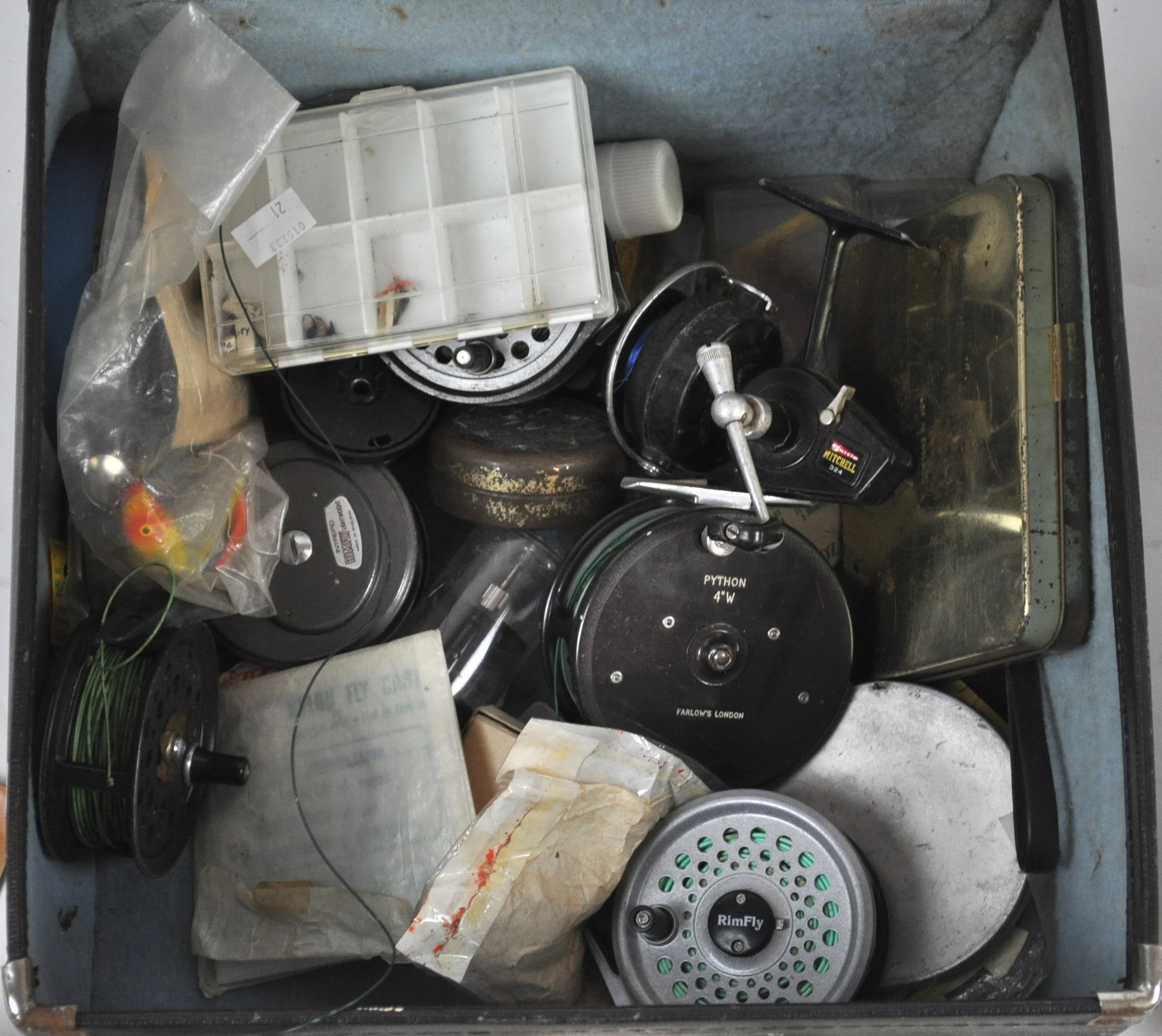 A box of assorted tackle, reels, - Image 2 of 3