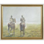 A J Dent, 'Riders', Riders Mist and Light, oil on canvas, signed lower right,