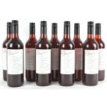 Nine bottles of Australian 2008 Ocky Oombola Shiraz 750ml,