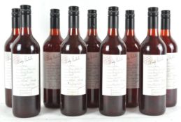 Nine bottles of Australian 2008 Ocky Oombola Shiraz 750ml,