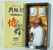 A boxed Gekk Eikan Japanese Sake set,