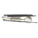 A group of fishing equipment,