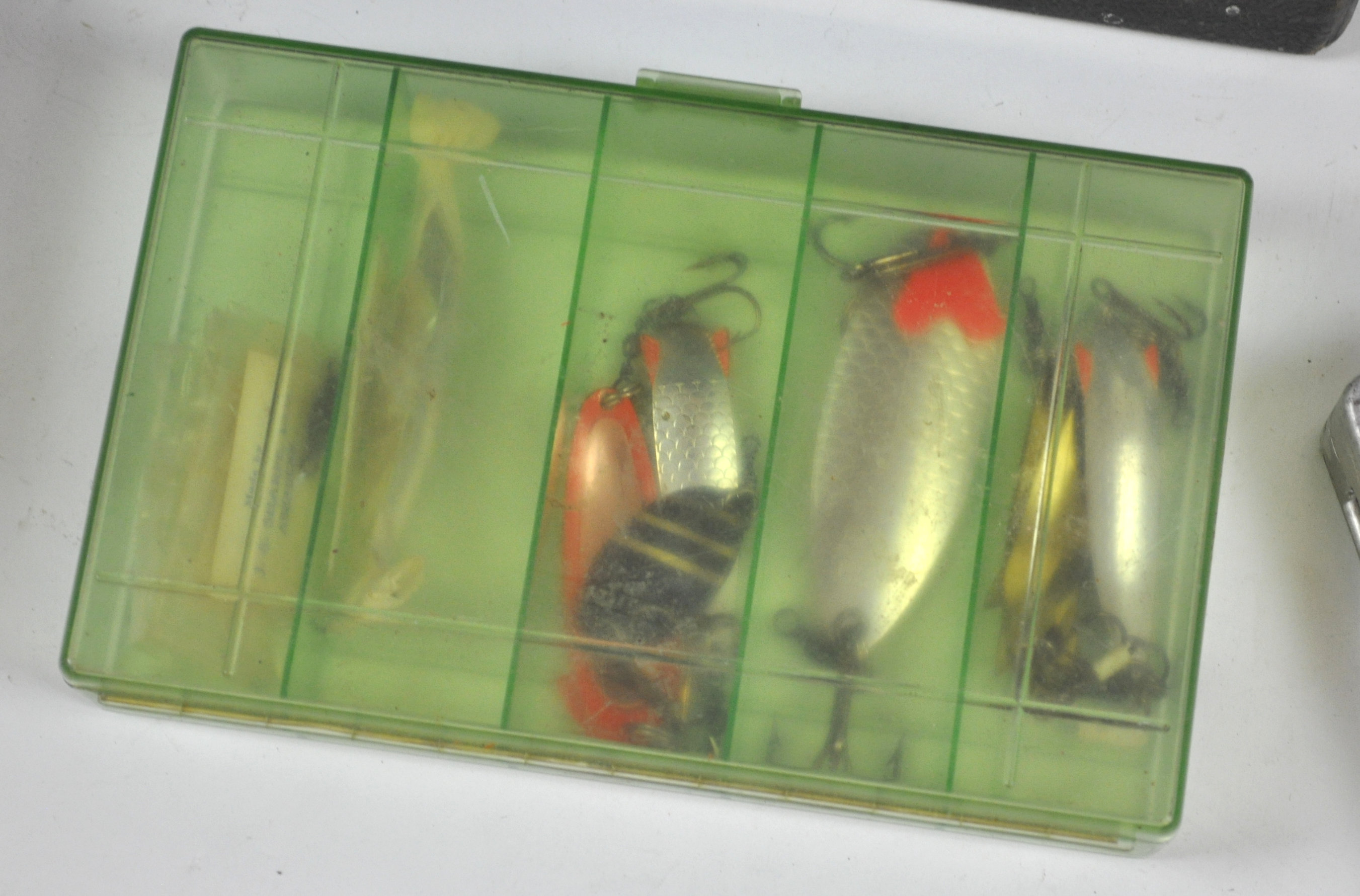 A box of assorted tackle, reels, - Image 3 of 3