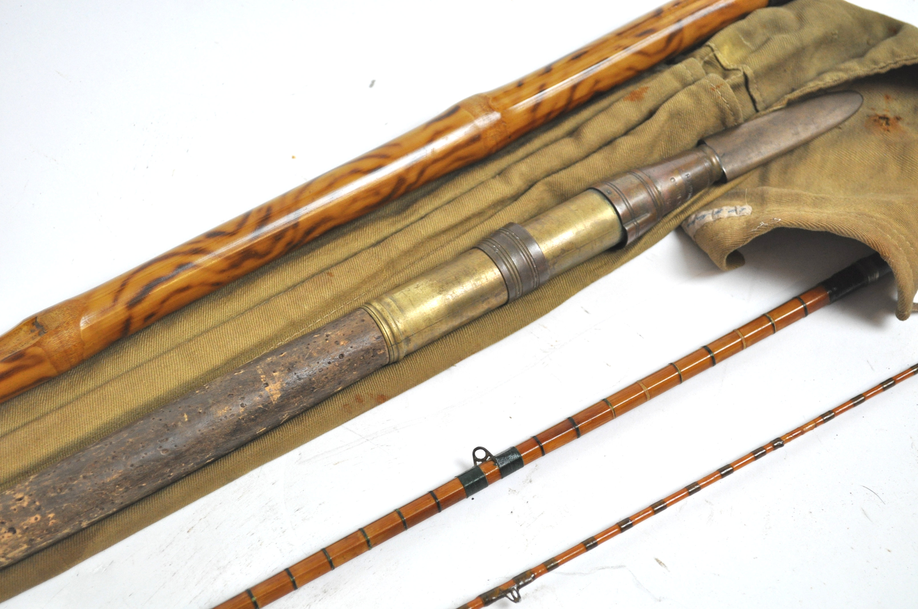 A Cole and Son (Portsmouth) early three piece cane trout rod with spare tip, - Image 2 of 3