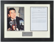 A signed Will Carling photograph and letter of apology,