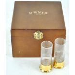 A boxed set of nine Orvis shot glasses,