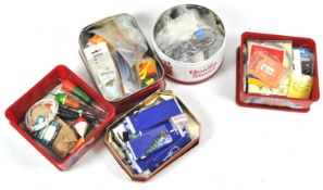 A box of assorted fly fishing tackle, reels,
