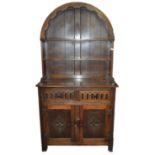 An oak domed top dresser,