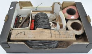 A quantity of tools and wire