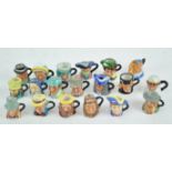 A selection of miniature Toby jugs,