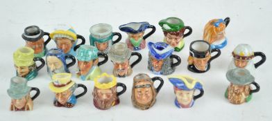 A selection of miniature Toby jugs,