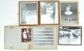 An album of ballet photographs and others similar framed