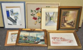 A group of assorted frame works