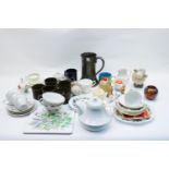 A quantity of china to include a Prinknash tankard,