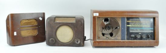 A Bakelite radio,