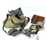 A sea fishing reel and other items