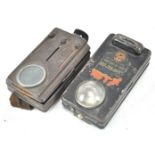 A Mazda torch together with another unbranded vintage torch