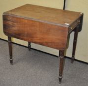 A 19th century mahogany Pembroke table,