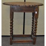 An oak side table,