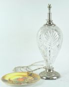 A Waterford crystal millennium table lamp, 56cm high,