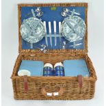 A retro wicker picnic hamper by Brexton,