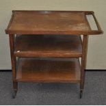 An oak tea trolley,