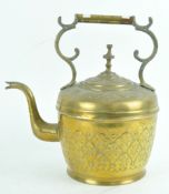 A brass kettle,