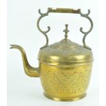 A brass kettle,