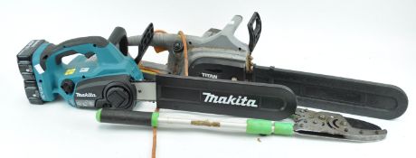 A Makita chainsaw,