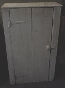 A painted pine cupboard,