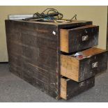 A three drawer chest with tools